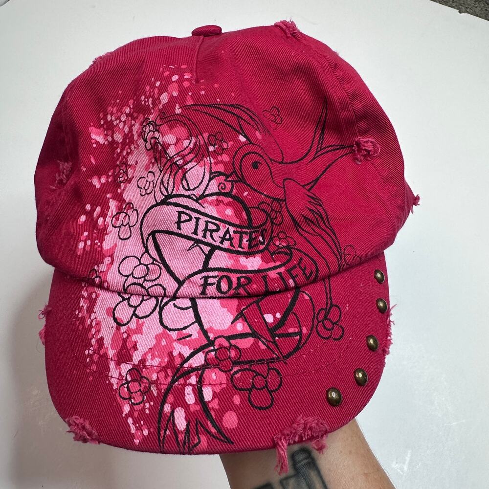 Disney Pirates of the Caribbean Red Studded Hat